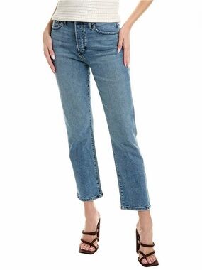 Joe's Jeans Cropped Straight-Leg Jeans - Medium Blue
